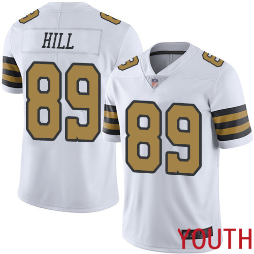 New Orleans Saints Limited White Youth Josh Hill Jersey NFL Football #89 Rush Vapor Untouchable Jersey->youth nfl jersey->Youth Jersey
